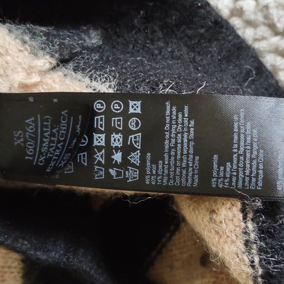 All Saints Size XS Wool Alpaca Blend Stripe V-Neck Long Sleeve Sweater - Picture 11 of 13